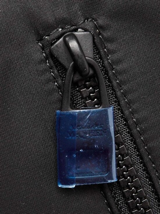 Alexander McQueen Black Nylon Graffiti Metropolitan Backpack Bag main image 8